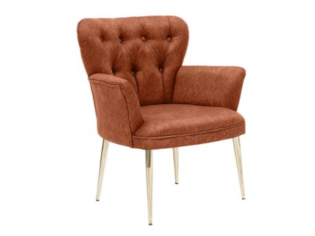 Atelier del Sofa Fotelja Paris Gold Metal Tile Red