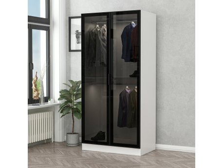 HANAH HOME Ormar Kale Glass Black 210