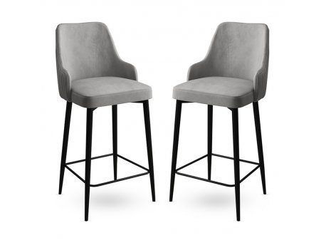 HANAH HOME Set 2 barske stolice Enox Grey Black
