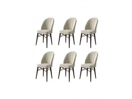HANAH HOME Set 6 stolica Ritim Cream Brown