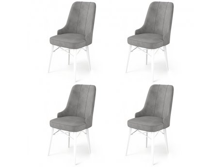 HANAH HOME Set 4 stolice Pare Grey White