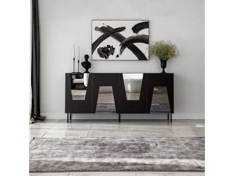 HANAH HOME Komoda Venice Black Fume