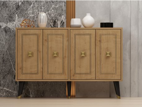 HANAH HOME Komoda Hartın Sapphire Oak Gold