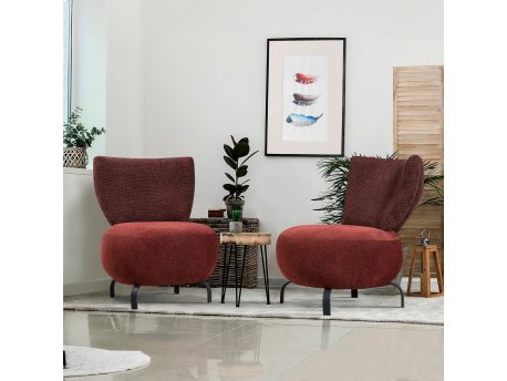 Atelier del Sofa Set fotelja Loly Set Claret Red