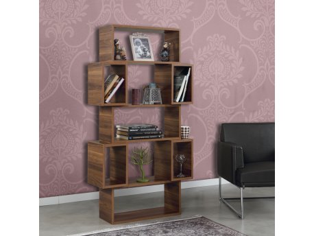 HANAH HOME Polica za knjige Box Walnut