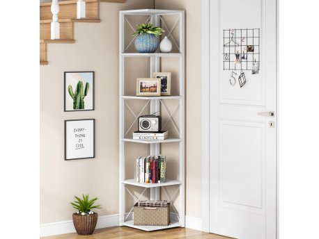 HANAH HOME Polica za knjige Logan 5 White