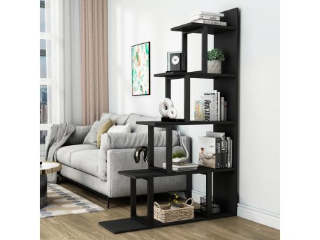HANAH HOME Polica za knjige Step Black