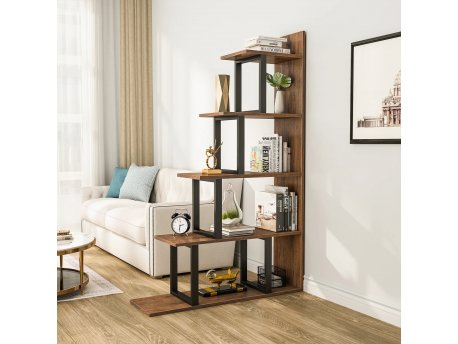 HANAH HOME Polica za knjige Step Brown
