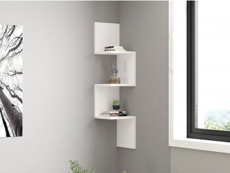 HANAH HOME Zidna polica Zikzak White