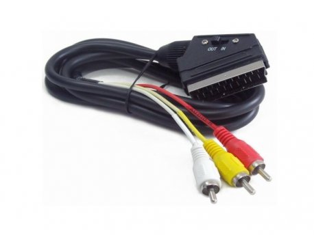 GEMBIRD CCV-519-001 Bidirectional sa prekidacem RCA to SCART audio-video cable, 1.8 m