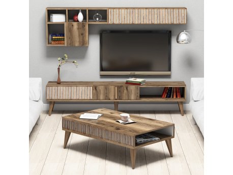HANAH HOME Set za dnevnu sobu Milan Walnut