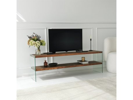 HANAH HOME TV polica Aqua TV Chesnut