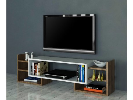 HANAH HOME TV polica Sema White Walnut