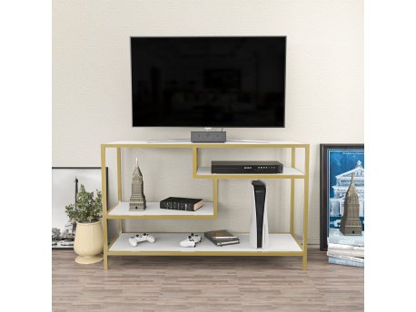 HANAH HOME TV polica Robbins Gold White