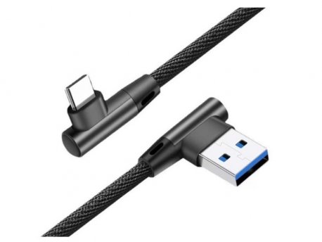 GEMBIRD CC-USB2J-AMLCML-1M Premium jeans (denim) Type-C USB kabl sa metalni pod uglom kon. 1m, black