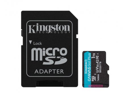 KINGSTON Memorijska kartica U3 V30 microSDXC 1TB Canvas Go Plus 170R A2 + adapter SDCG3/1TB