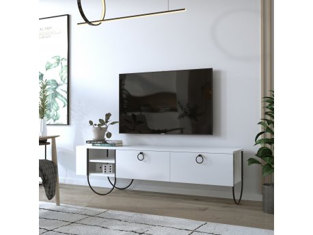 HANAH HOME TV polica Norfolk Tv Stand White