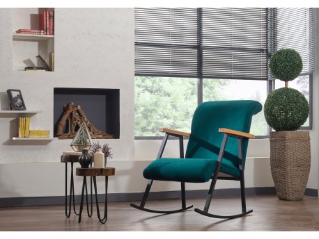 Atelier del Sofa Stolica za ljuljanje Yoka Petrol Blue