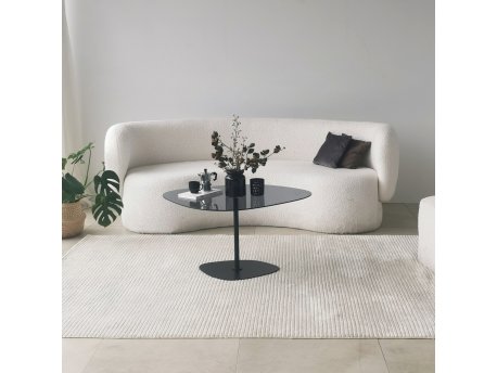 HANAH HOME Sto za dnevnu sobu Soho Dark Grey Black