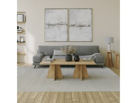 HANAH HOME Sto za dnevnu sobu Mushroom 2 Sapphire Oak