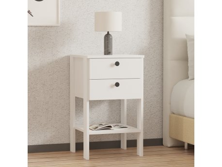 HANAH HOME Noćni stočić Ruzisa White v2