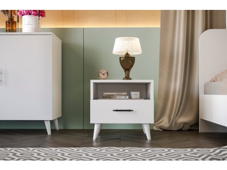 HANAH HOME Noćni stočić Lavinia 501 White