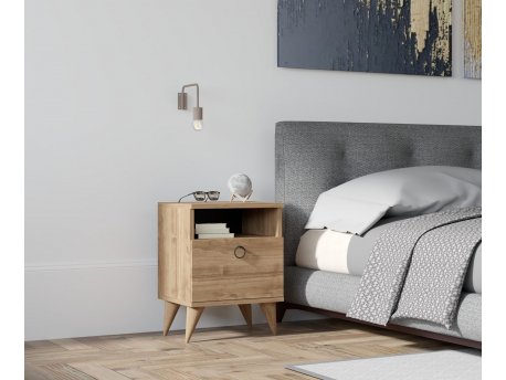 HANAH HOME Noćni stočić Barlo Walnut