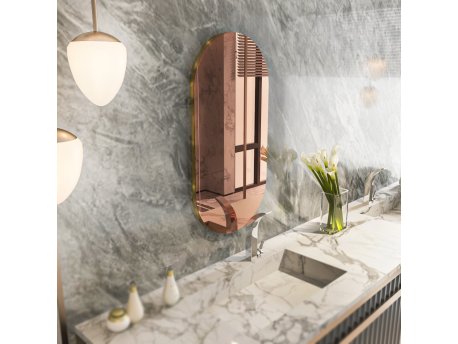 HANAH HOME Ogledalo Riors Bronze Gold