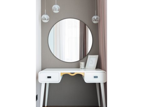 HANAH HOME Ogledalo Round Diameter: 60 cm Silver