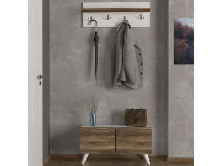 HANAH HOME Lores White Walnut