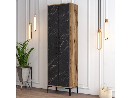 HANAH HOME Cipelarnik Berlin A Walnut Black Marble