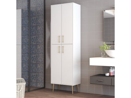 HANAH HOME Kupatilski ormarić Berlin A White Gold