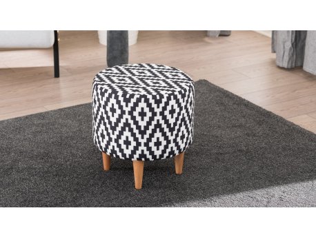 Atelier del Sofa Tabure Liza Black White