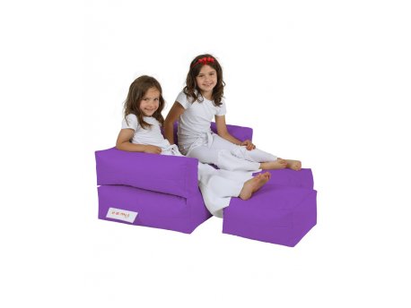 Atelier del Sofa Lazy bag Kids Double Seat Pouf Purple