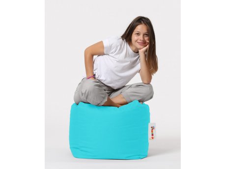Atelier del Sofa Tabure Square Pouf Turquoise