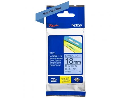 Brother TZE541 traka 18mm crno/plavo