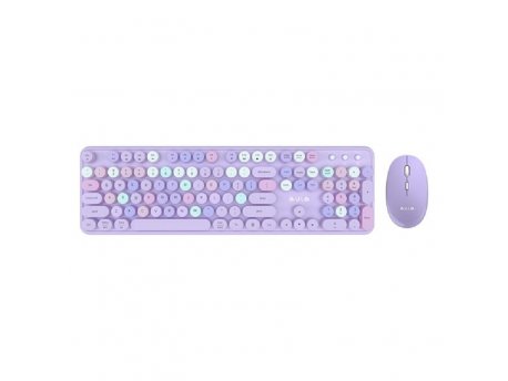 AULA AC306 Purple combo, bežični tastatura i miš