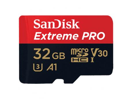 SANDISK Extreme Pro® microSDHC 32GB UHS-I U3 + adapter - SDSQXCG-032G-GN6MA