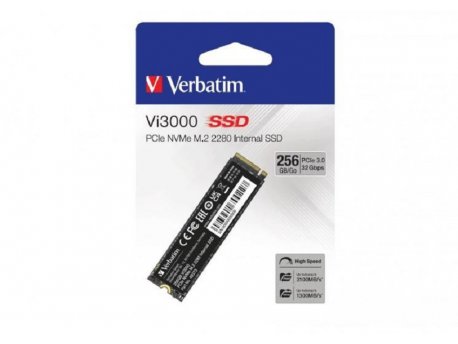 VERBATIM Vi3000 PCIe NVMe M.2 SSD 256GB 49373
