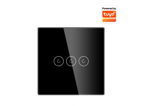 ELEMENTA Wi-Fi smart prekidač svetla sa N provodnikom 3x5A WFPS-N03/BK