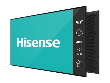 Hisense 50“ 50DM66D 4K UHD 500 nita Digital Signage Display - 24/7 Operation