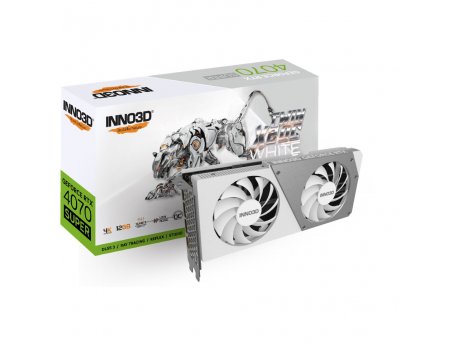 Inno3D GeForce RTX 4070 SUPER TWIN X2 OC WHITE 12GB GDDR6X N407S2-126XX-186162W
