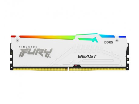 KINGSTON DIMM DDR5 32GB 6400MT/s KF564C32BWA-32 FURY Beast White RGB XMP