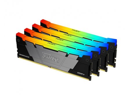 KINGSTON DIMM DDR4 128GB (4x32GB kit) 3600MT/s KF436C18RB2AK4/128 FURY Renegade RGB Black XMP