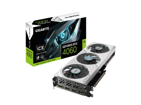 GIGABYTE NVidia GeForce RTX 4060 AGLE OC ICE 8GB GV-N4060EAGLEOC ICE-8GD
