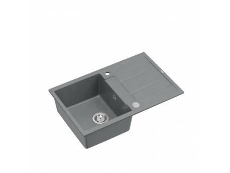 QUADRON Morgan 111 GraniteQ silver stone sudopera sa Push 2 Open sifonom