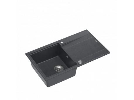 QUADRON Evan 111 GraniteQ black diamond sudopera sa Push 2 Open sifonom