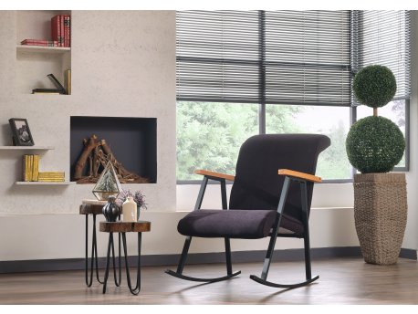 Atelier del Sofa Stolica za ljuljanje crna