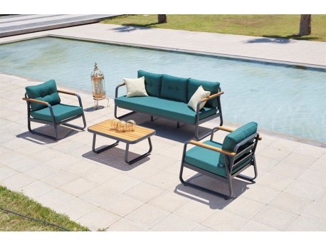 HANAH HOME Baštenska garnitura Rio Petrol Blue
