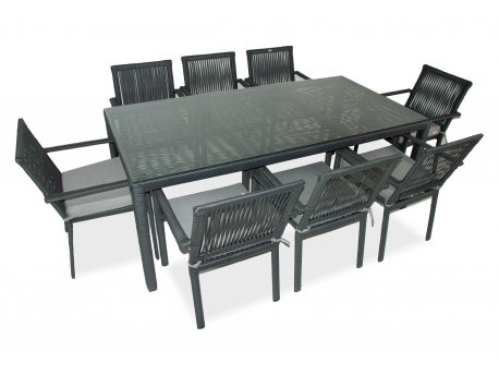 HANAH HOME Baštenska garnitura Leros 200 Grey